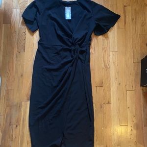Black BooHoo dress